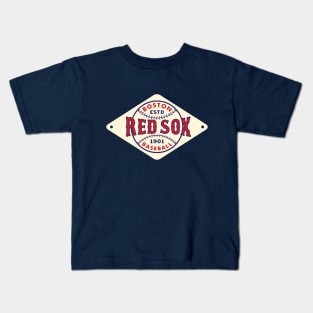 Boston Baseball Diamond by Buck Tee Kids T-Shirt